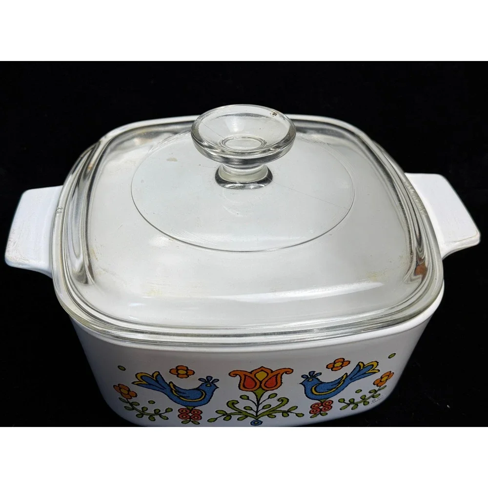 Vintage Corning Ware Friendship Bird 1.5 Qt Casserole Dish: A-1 1/2-B with Lid